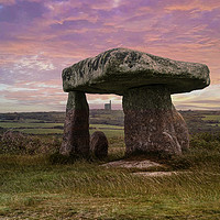 Buy canvas prints of Lanyon Quoit,Ding Dong mine, Cornwall  by kathy white