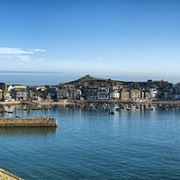 Buy canvas prints of St Ives Cornwall sea view,on a bright sunny summer by kathy white