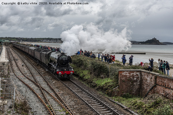 The Flying Scotsman, at St Michaels mount Cornwall Picture Board by kathy white