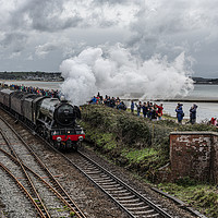 Buy canvas prints of The Flying Scotsman, at St Michaels mount Cornwall by kathy white