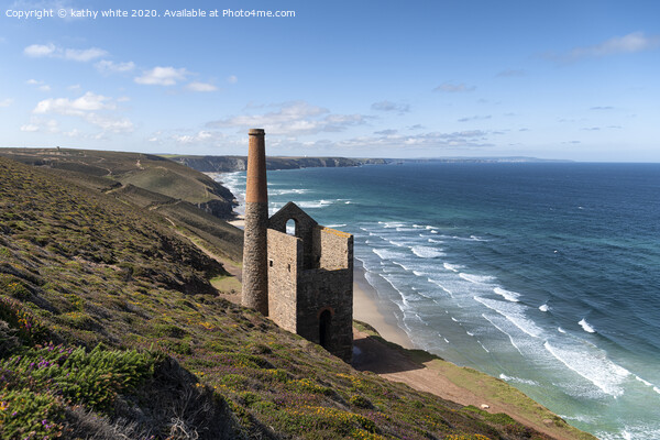 St Agnes Head and  Chapel Porth,Wheal Coates, Picture Board by kathy white