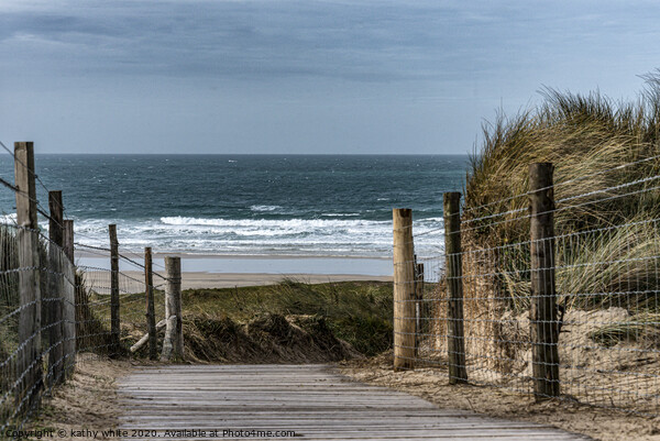 Hayle beach, Down to the beach, pathway Picture Board by kathy white