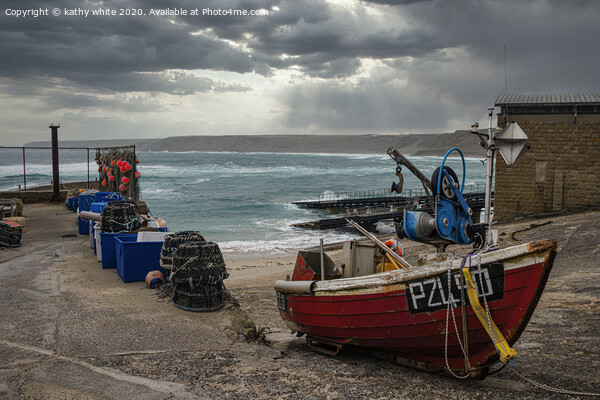 sennen cove,Lands End and Sennen Cornwall with  Picture Board by kathy white