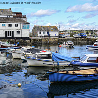 Buy canvas prints of falmouth,Falmouth Cornwall,Boats at Falmouth harbo by kathy white