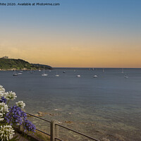 Buy canvas prints of Falmouth ,bay at sunset  Cornwall on a Cornish bea by kathy white