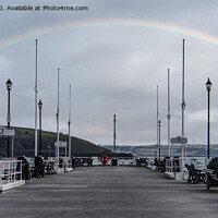 Buy canvas prints of falmouth,falmouth Cornwall rainbow by kathy white