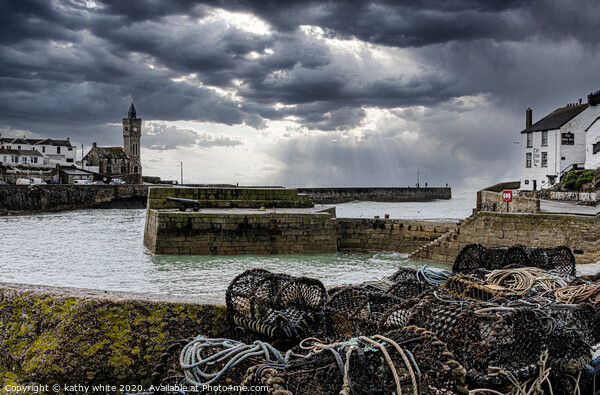 Porthleven Cornwall ,fishing village in Cornwall, Picture Board by kathy white