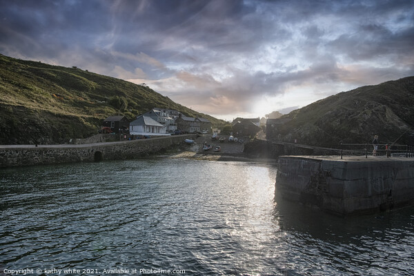 Captivating Mullion Cove Sunset Picture Board by kathy white