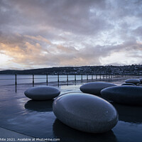 Buy canvas prints of  Penzance  Pebbles on the Prom. by kathy white