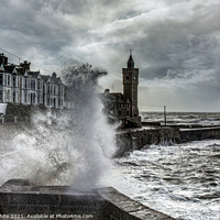 Buy canvas prints of Porthleven harbour Cornwall,Porthleven Harbour sto by kathy white