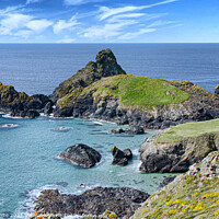 Buy canvas prints of Kynance Cove on a sumer day,Cornish beaches,coast, by kathy white