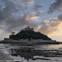 Buy canvas prints of St Michael's Mount captured from the Causeway  by kathy white