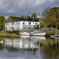 Buy canvas prints of Gweek Cornwal sailing on the river Helford by kathy white
