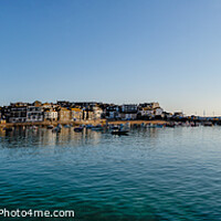 Buy canvas prints of St. Ives Cornwall uk, 	panoramic seascapes by kathy white