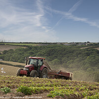 Buy canvas prints of Old Tractor, plughing the field by kathy white