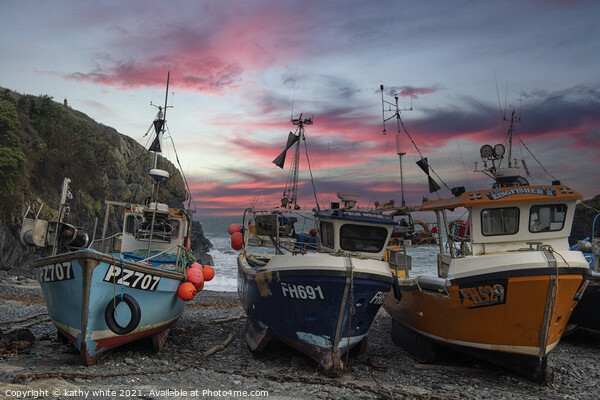 Cadgwith Cove, Fishing boats,boat in the harbour Picture Board by kathy white