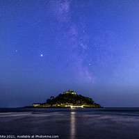 Buy canvas prints of milkyway over St.michael mount,Milky Way, by kathy white
