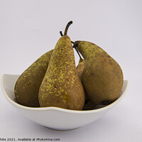 Buy canvas prints of Fresh pears fruit by kathy white