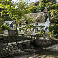 Buy canvas prints of Helford Village, cottage Cornwall ,England by kathy white