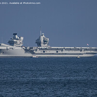 Buy canvas prints of HMS Queen Elizabeth, aircraft carrier. by kathy white