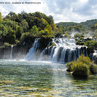 Buy canvas prints of Majestic Skradinski Buk Waterfall by kathy white