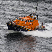 Buy canvas prints of Lifeboat  Cornwall, Lizard Lifeboat rough,stormy   by kathy white