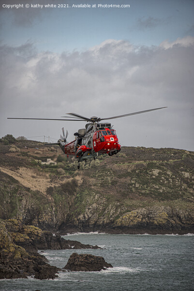  Cornwall helicopter,771 squadron RNAS Culdrose Picture Board by kathy white