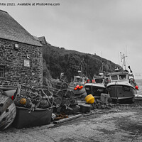 Buy canvas prints of old fishing boats colour pop fishermans by kathy white