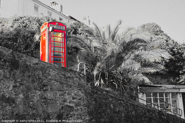 Classic British red telephone box  Picture Board by kathy white