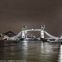 Buy canvas prints of Tower Bridge at Night by kathy white