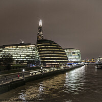 Buy canvas prints of London skyline at night,london skyline by kathy white