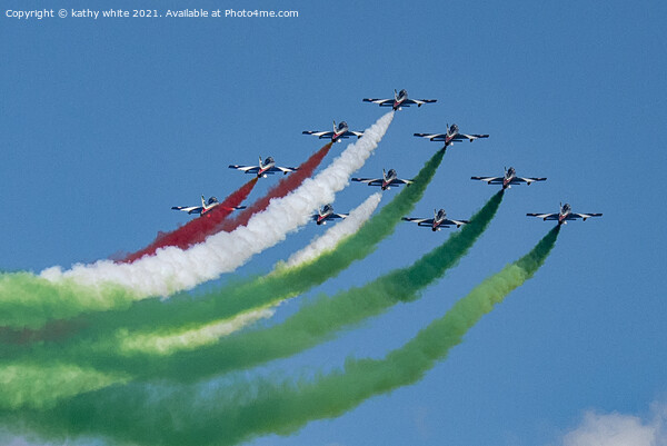 The Frecce Tricolori are the current Italian Air Force aerobatic Picture Board by kathy white