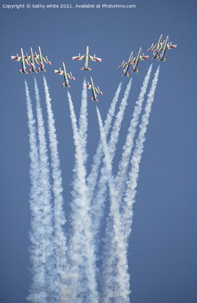 The Frecce Tricolori, are the current Italian Air  Picture Board by kathy white