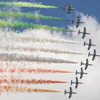 Buy canvas prints of The Frecce Tricolori are the current Italian Air F by kathy white