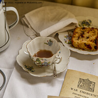 Buy canvas prints of tea and cake 1940 wartime retro,ww 2,world war ii, by kathy white