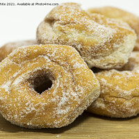 Buy canvas prints of Ring doughnuts with sugar by kathy white