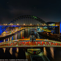 Buy canvas prints of The Newcastle Swing Bridge by Lrd Robert Barnes