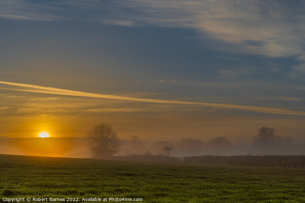 A Misty Sunrise Picture Board by Lrd Robert Barnes