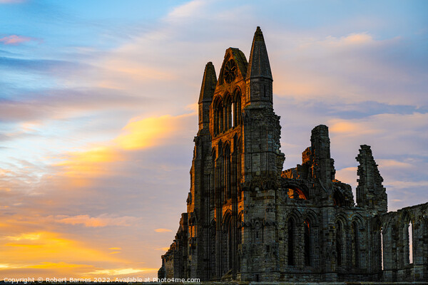 Whitby Abbey at Sunrise Picture Board by Lrd Robert Barnes