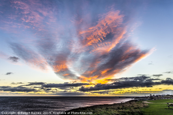 Seaham Clouds at Sunrise Picture Board by Lrd Robert Barnes