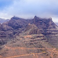 Buy canvas prints of Mountain Clouds of Gran Canaria by Lrd Robert Barnes