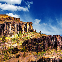Buy canvas prints of Canarian Mountains by Robert Barnes