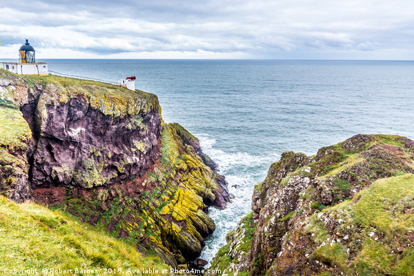 Saint Abbs Lighthouse Picture Board by Lrd Robert Barnes