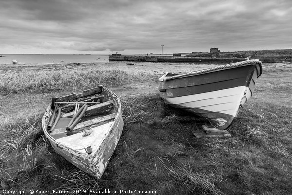 Boats of Holy Island Picture Board by Lrd Robert Barnes
