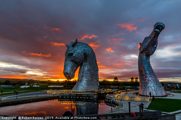 The Kelpies at Sunset Picture Board by Lrd Robert Barnes