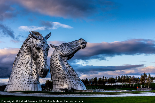Kelpies at Dusk Picture Board by Lrd Robert Barnes