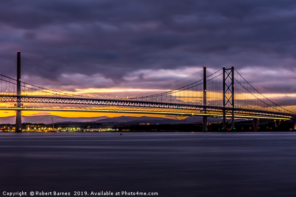 The Forth Road Bridge at Golden Hour Picture Board by Lrd Robert Barnes