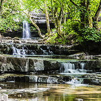 Buy canvas prints of Summerhill Force & Gibson's Cave by Lrd Robert Barnes