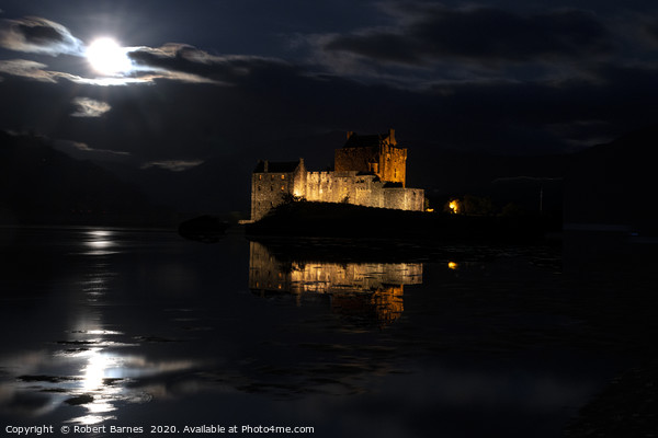 Eilean Donan Castle at Night Picture Board by Lrd Robert Barnes