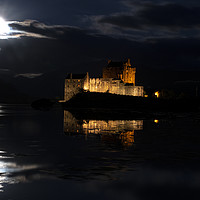Buy canvas prints of Eilean Donan Castle at Night by Lrd Robert Barnes